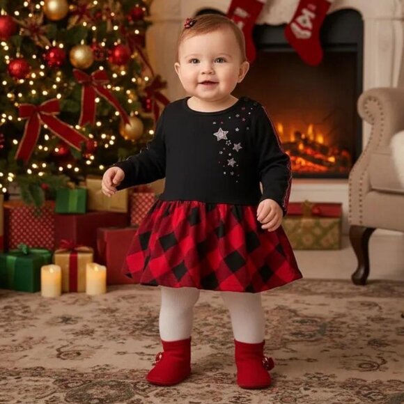 Nano Starry Sparkle Long-Sleeved Dress size 12 Months - Picture 1 of 11